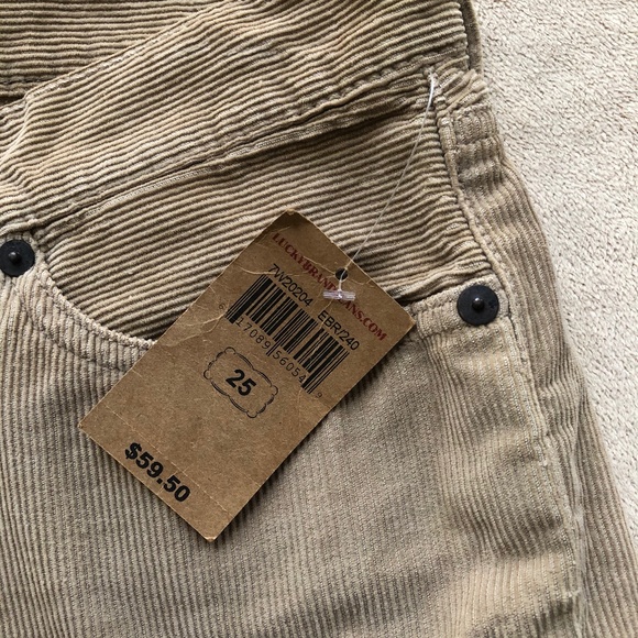Lucky Brand Khaki Corduroy Roll-cuffed Shorts - Picture 2 of 9